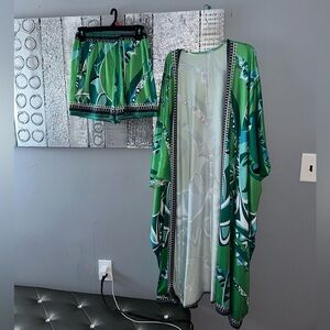 Cardigan and shorts set